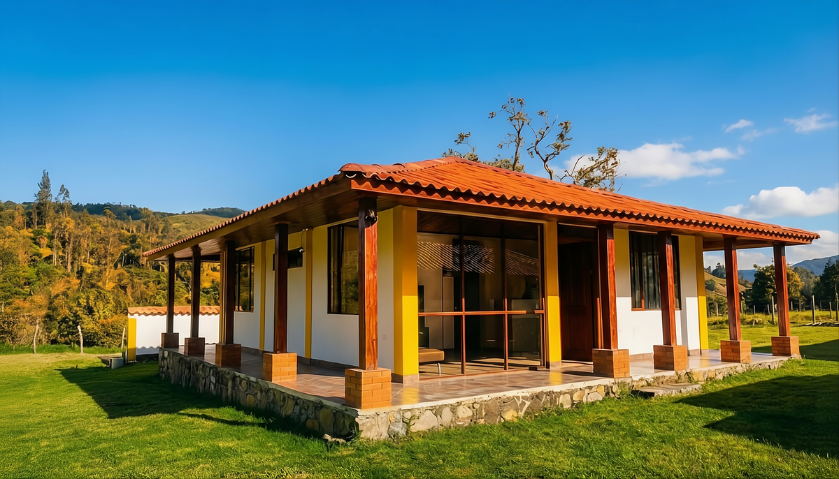 Alojamiento en Jenesano, Boyacá: Cabaña 8 personas con fogata Jenesano