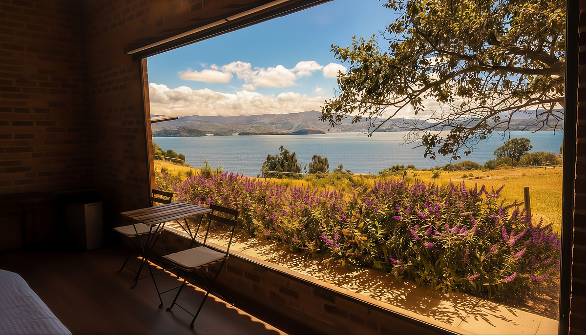 Alojamiento en Cuitiva, Boyaca: Cabaña para 5 con fogata y vista al lago